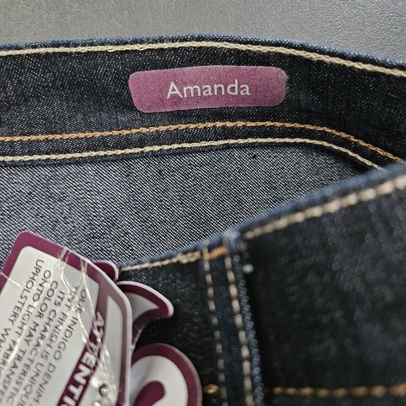 NWT - Vintage Gloria Vanderbilt Indigo Stretch Classic Amanda Jeans - Size 14 - Picture 5 of 8